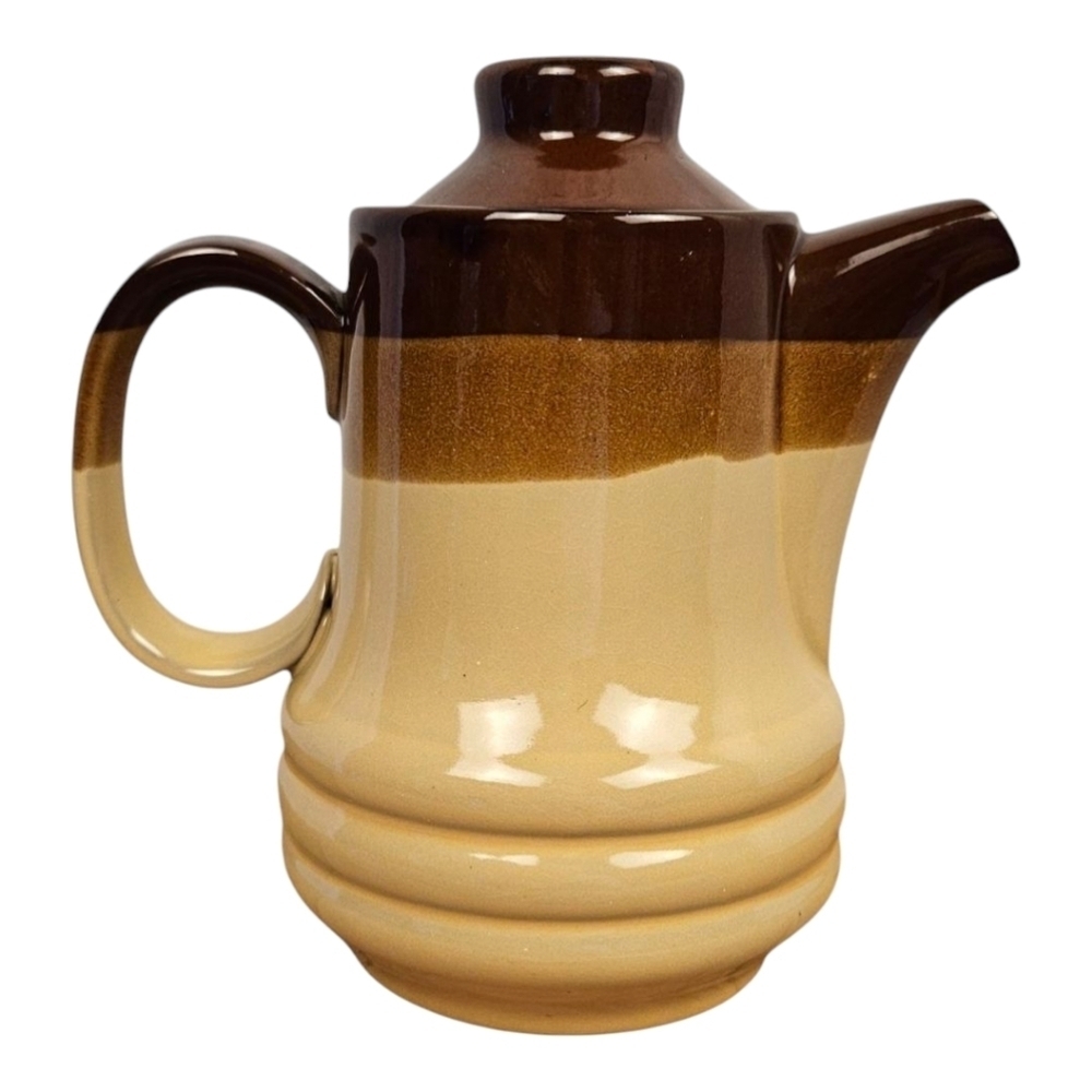 MCM Ceramic Teapot Pottery Japan Tricolor Vintage​​​​​